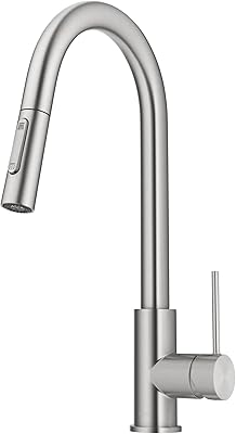 Kraus Olito KPF-3104SFS Modern Extractable Kitchen Faucet with single handle, 16.25 inches, stainless steel.. DIAYTAR NIGERIA: Where every shopping need is met with affordable prices and timely delivery.