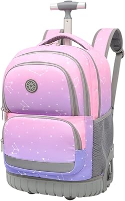 Trolley bag for girls, schoolbags on wheels for children, travel bag on wheels for boys, purple.. Your everyday shopping destination, DIAYTAR NIGERIA offers unbeatable value with quick delivery times.