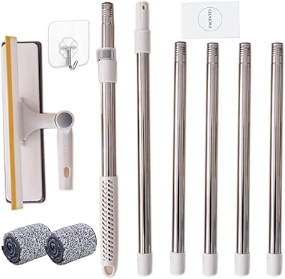 Jidwori glass cleaning mop and cleaning mop with microfiber buffer, adjustable long sleeve mop, high window cleaning kit with telescopic handle.. DIAYTAR NIGERIA brings quality products to every corner of Nigeria at prices everyone can afford.