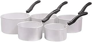 Set of 5 Pans with Tiger Silver Aluminum Sauce by Vinod.. DIAYTAR NIGERIA delivers more than expected with our extensive catalog and 5-8 day delivery service.