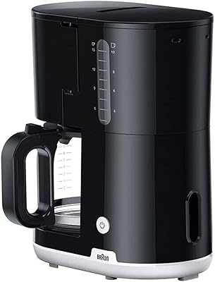 Braun Breakfast 1 coffee maker with Aroma Filter and Infusion System Cafe Optus, automatic stop function, 1000 watts, allows you to prepare up to 10 cups of coffee, go to the dishwasher, black color KF1100BK, KF1100 BK.. Shop the future with DIAYTAR NIGERIA - thousands of products, unbeatable prices, delivery within a week.