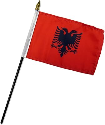 Standard quality flag's flag flags of Albania 1 dozen, 4 x 6 inches.. DIAYTAR NIGERIA: Where shopping meets satisfaction with affordable prices and prompt delivery services.