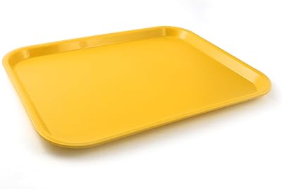 Rectangular fast food tray in faj plastic, size 45 cm x 35 cm, yellow.. Find everything you need at prices you'll love with DIAYTAR NIGERIA's comprehensive e-commerce platform.