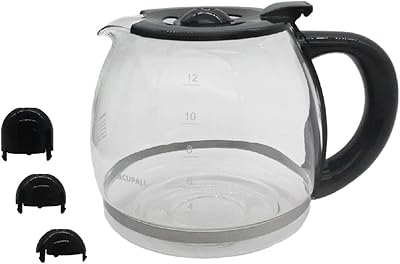 Carafe for coffee machine - spare coffee base for 12 BPA -free cups compatible with cook mr. Coffee Black Decker Capresso.. DIAYTAR NIGERIA: Your affordable gateway to thousands of products delivered within a week.