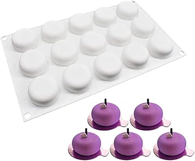 1pc silicone melting chocolate mold cake cake pudding mold kitchen accessories 15 hole round shape (color: white).. DIAYTAR NIGERIA delivers more than products - we deliver affordable solutions within days.