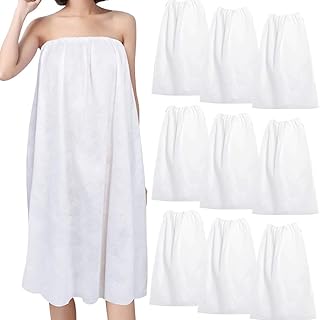 Goodrun 10 Disposable women non-woven woven bathrobe sauna skirt for shower.. Shop smarter, not harder with DIAYTAR NIGERIA - thousands of products at your fingertips with affordable delivery.
