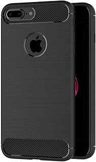 Protective shell for Apple iPhone 7 Plus/iPhone 8 Plus (5.5 inches) in luxurious flexible silicone brushed with a carbon fiber protective shell (black).. DIAYTAR NIGERIA delivers what you want at prices you'll love, all within 5-8 days nationwide.