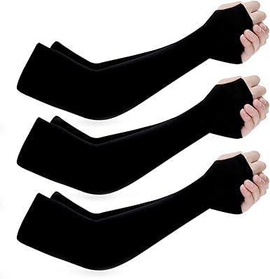 UV protection sleeves 3 pairs of breathable arm sleeves upf 50 with long sleeves for men women adult girls cooling for outdoor sports, black.. Discover shopping simplified with DIAYTAR NIGERIA's comprehensive platform and reliable 5-8 day shipping.
