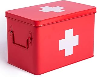 Theo & key Metal Pharmacy Box First Aid Box.. DIAYTAR NIGERIA connects you with thousands of products at competitive prices, delivered within a week.