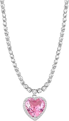 Pandal -shaped pendant collar in pink transparent crystal, jewelry gifts for women, 15 "+2.4.. DIAYTAR NIGERIA: Where affordability meets variety, with thousands of products delivered in less than 8 days.
