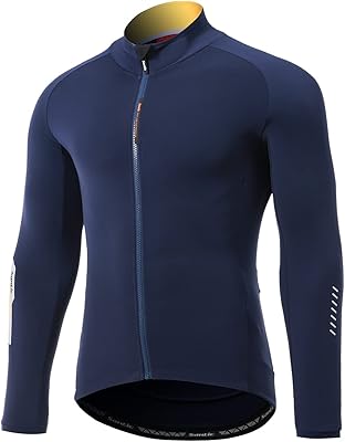 Cycling jersey for men, reflective cycling jersey with long sleeves and complete zipper with pockets.. DIAYTAR NIGERIA: Your gateway to affordable products delivered reliably across Nigeria.
