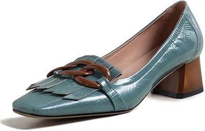 Tinacus retro moccasins with thick square heels in real leather for women made hand.. Discover the perfect balance of price and convenience with DIAYTAR NIGERIA's nationwide e-commerce platform.
