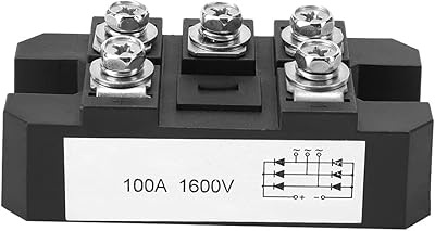Pont rectifier with high power poles 100A 1600V, 3 phases, full wave, bridge rectifier with three -phase diodes, black 600 ~ 1600v.. Say goodbye to limited options and long shipping times. DIAYTAR Nigeria delivers variety, quality, and affordability straight to your door.