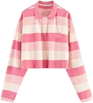 Meiiseoseo Women's Swears for Fall and Winter Striped T-shirts Surprised T-shirts with long sleeves (Size: XXL).. Shopping made simple with DIAYTAR NIGERIA's vast selection and budget-friendly nationwide delivery.