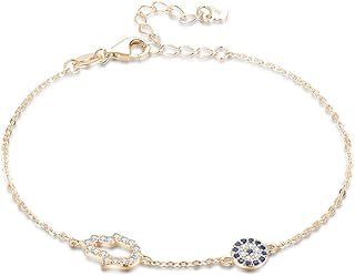 Kaletine Hamsa Bracelet Main of Fatima Single Sterling Silver 925 with blue cubic zirconies, adjustable chain 6.5 "+ 1.5.. DIAYTAR Nigeria is your reliable online shopping destination offering an extensive range of products across all categories. Enjoy fast nationwide delivery in just 5 to 8 days and some of the lowest prices in the market.
