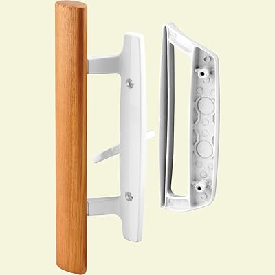 Slide -Co 143532 Set of sliding glass door handles - quickly and easily replace old or damaged door handles - molded white, mortise/hook style (suitable for a 3-15/16 inch holes spacing).. DIAYTAR NIGERIA: Where every shopping need is met with affordable prices and timely delivery.