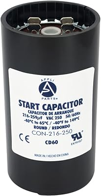 Engine starter capacitor applies Parts 216-259 MFD (Microfarads) UF 250Vac Universal adjustment for applications of electric motors 1-3/4 in width 3-3/8 in height con-216-250.. DIAYTAR NIGERIA: Revolutionizing how Nigerians shop with affordable prices and prompt delivery services.
