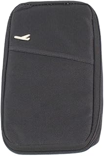 Versatile travel wallet with passport, black, modern passport pouch.. DIAYTAR NIGERIA brings the marketplace to your home with budget-friendly prices and nationwide delivery.