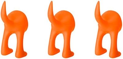 Ikea Lot of 3 hooks dog tail with wall support, orange.. Make every purchase count with DIAYTAR Nigeria — shop smart, shop fast.