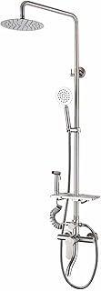 Set of bathroom shower with adjustable shower and bathtub beak, stainless steel wall mounting B1 Sus 304 (Model 1).. Shop with confidence at DIAYTAR NIGERIA, enjoying competitive prices and delivery within 8 days.