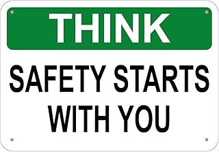 Panel The safety starts with you with reflective surface of 3M technical quality - aluminum - English 22.8 "x 15.8" (578 mm x 402 mm).. DIAYTAR Nigeria — the online store where variety meets value.