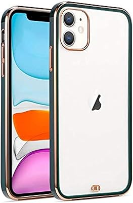 Atoz luxurious and light transparent protective shell with square coating in pink gold for iPhone 12 pro max (iPhone 12 pro max, green/pink gold).. Discover endless shopping possibilities at DIAYTAR NIGERIA, with budget-friendly prices and reliable delivery.