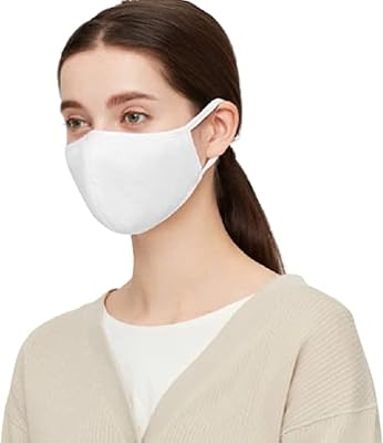 Washable Mask Uniqlo D'Airsome (3 Pieces) (White, M).. DIAYTAR NIGERIA: Redefining e-commerce with affordable prices and reliable nationwide shipping.