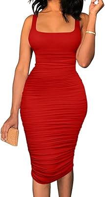 Beagimeg Sexy Women Glued Tank Sleeveless Sleeveless Dress Basic Midi Evening Dress.. Looking for a deal? DIAYTAR Nigeria has thousands waiting for you.