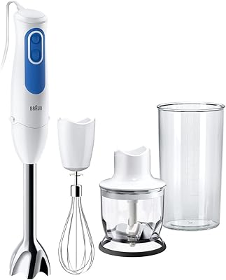 Mixer plunging Braun, white, 350 ml, MQ3025, MI 3025 Omelette, S \ "Guarantee of the manufacturer for at least a year \".. Order today, receive this week — shopping with DIAYTAR Nigeria is that simple.