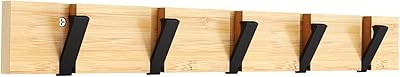 Anjoyer wall-mantle holder 5 Robust retractable hooks to hang clothes, hats and bamboo caps with black hooks.. DIAYTAR NIGERIA delivers satisfaction with every purchase through our affordable and reliable service.