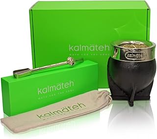 Imperial matte luxury set of luxury mate - includes a yerba mate squash in stainless steel rolled by hand with Alba Bombilla d'Argentine (black leather).. DIAYTAR NIGERIA brings the market to your fingertips with affordable prices and swift delivery services.