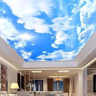 Okdeok 3D wallpaper with cloud drawing, blue and white sky, clouds, sun and sun.. DIAYTAR NIGERIA delivers on every promise with our affordable prices and nationwide delivery service.
