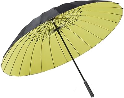 Double wind-winder golf umbrella, size XL KS12, yellow, yellow, classic.. DIAYTAR NIGERIA brings affordable products to every doorstep with our reliable 5-8 day shipping.