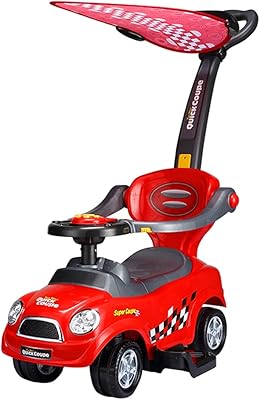 Convertible stroller 3 in 1 for children, contains a universal front wheel with music and sun visor from Dorsa (red color) D321C-R.. One platform, all your needs — DIAYTAR Nigeria delivers quickly.