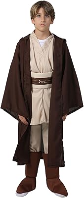 Classic jedi costume for children, Halloween costume Kenobi for boys and girls with brown helmet.. Affordable shopping made easy on DIAYTAR Nigeria, with fast delivery from 5 to 8 days.