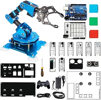 XARM UNO 6DOF XARM ROBOT KIT with secondary evolution compatible with Arduino IDE, Programmable robot Kit DIY ROBOT BROTH WITH SENSOR AND OPEN SOURCE AND TUTORY FOR UNO R3.. Shop confidently with DIAYTAR NIGERIA's vast product range and budget-friendly nationwide shipping.