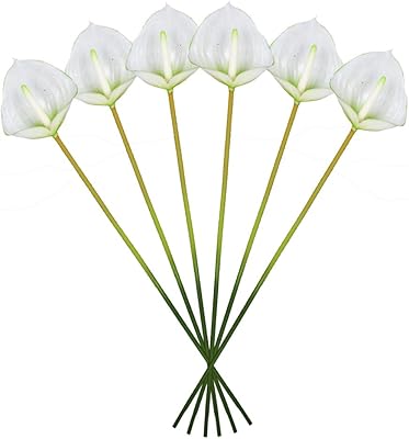 Yatai Real Touch Bouquet of Lys Calla Artificial Lys for the decoration of the house, a wedding, an event - Artificial plants - Flowers of Lys Calla in latex (6).. DIAYTAR NIGERIA: Revolutionizing how Nigerians shop with affordable prices and prompt delivery services.