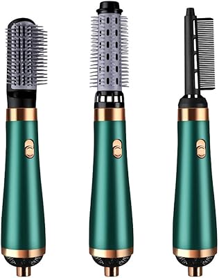 Histity 3 in 1 straightening brush, new hair dryer brush, electric curling comb, rotary straightening brush (green).. DIAYTAR NIGERIA combines extensive variety with budget-friendly prices and prompt nationwide delivery.
