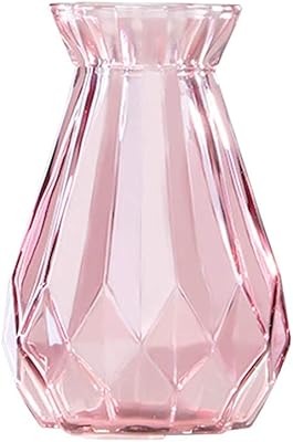 Vase in desk decorative glass, transparent vase for bedroom, living room, decorative living room vase - pink.. Your digital shopping companion, DIAYTAR NIGERIA offers exceptional value with delivery in less than 8 days.