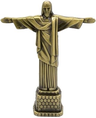 Vacant statue of Jesus Christ in gold metal in Brazil Souvenir Souvenir Decorative Arabic, 18 cm,.. Discover the convenience of DIAYTAR NIGERIA's vast e-commerce platform with delivery in just 5-8 days.