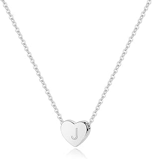 Necklace with initial letters in the shape of silver Sterling 925 white gold plated 14 carats for women, girls and children, elegant necklace with small letters of the alphabet for women, teenagers, girls and children.. Find quality and variety without breaking the bank — only on DIAYTAR Nigeria.