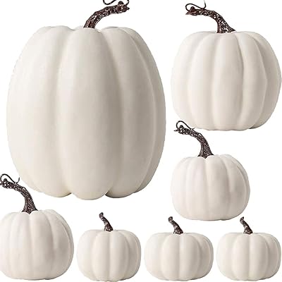 Autumfkor 7 pieces Artificial Pumpkin Fall Decor White for Thanksgiving Fall.. Shop across boundaries at DIAYTAR NIGERIA and enjoy budget-friendly nationwide delivery within the week.