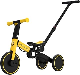 Tricycle 4 in 1 for GT-WHEEL children with thrust, balance and pedal (yellow).. DIAYTAR NIGERIA: Making quality products accessible to all Nigerians at affordable prices.
