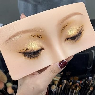 Model of silicone makeup practice mannequin for the face and eyes with brush.. The future of online shopping in Nigeria is here — welcome to DIAYTAR.