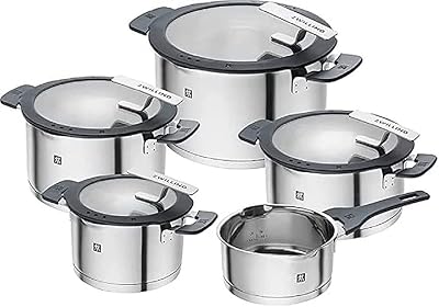 Zwilling Simplify Kitchen Battery in 5 -piece Integrated sieve stainless steel Suitable for induction.. A world of products at your fingertips — thanks to DIAYTAR Nigeria.