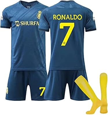 Gartarn children's football jersey, jersey number 7 Ronaldo for the Nasr Al Riyadic football team, gift box composed of a jersey, shorts and socks in young sizes.. Discover the perfect shopping balance at DIAYTAR NIGERIA with competitive prices and prompt delivery.