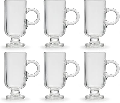Set of Royal Leerdam Sentido 260 ml coffee cups, latte cups, set of 6 cappuccino and hot chocolate cups with handle, transparent glass cups for hot drinks, espresso tea cups.. Discover endless possibilities with DIAYTAR NIGERIA's comprehensive selection and reliable shipping.