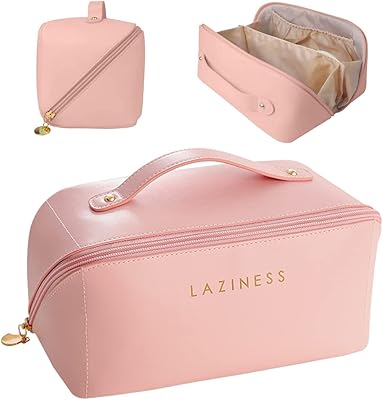 Large capacity Nikomi travel cosmetics bag | Leather makeup bag | Waterproof portable cosmetics kit | Multifunctional storage bag | Travel cosmetics kit, pink.. Great deals and fast delivery — the DIAYTAR Nigeria guarantee.
