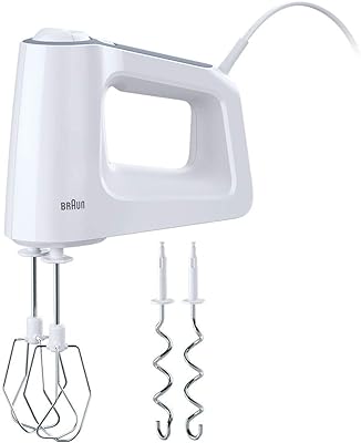 Braun Multimix HM3100 Electric Hand Batter, 500 Watts, Variable Speed ​​and Turbo Function, Whisk and Petrissur Hooks, Easy Ejection button, Flexible Handle - White.. Experience shopping satisfaction with DIAYTAR NIGERIA's vast selection and nationwide delivery service.