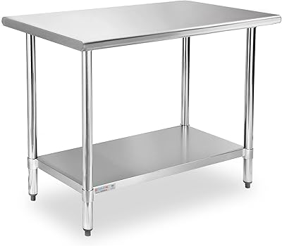 Tablelink 24 "x 36" stainless steel table preparation and metal work table with adjustable lower shelf and table base, for commercial kitchen, restaurant, hotel, garage... DIAYTAR NIGERIA delivers value, variety, and convenience with our nationwide 5-8 day shipping.
